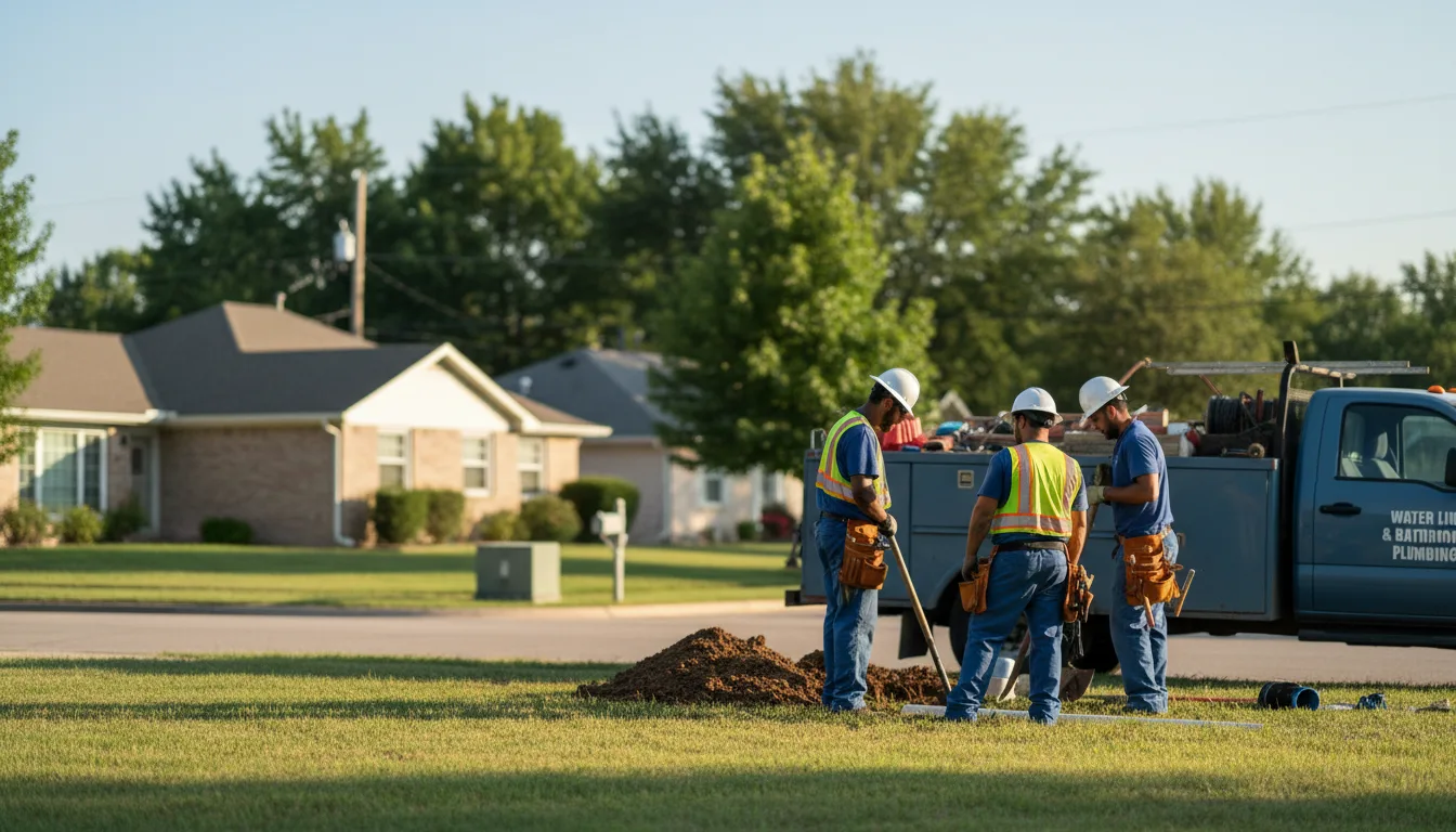 Residential water line and bathroom plumbing service in Newton, WI
